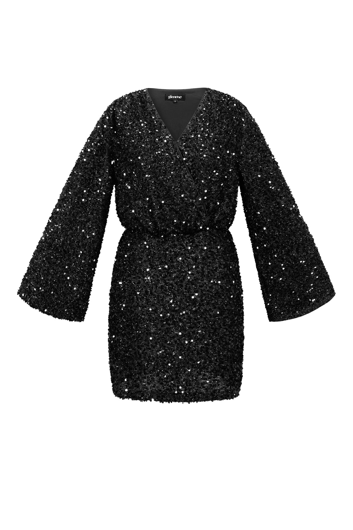 Woven Polyester Fiber Women's Mini Dress Elegant Sequins Fall/Winter