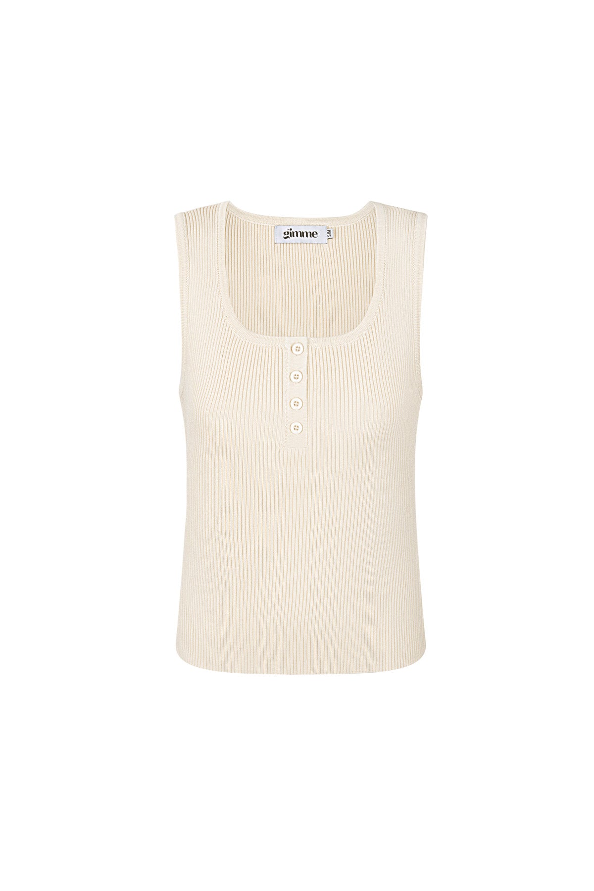 Viscose Women's Sleeveless Top Ribbed Knit Button Front