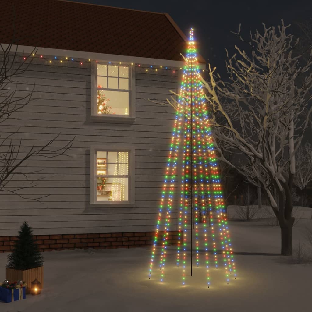 Kerstboom Met Grondpin 1134 Led's Meerkleurig 800 Cm Multikleur