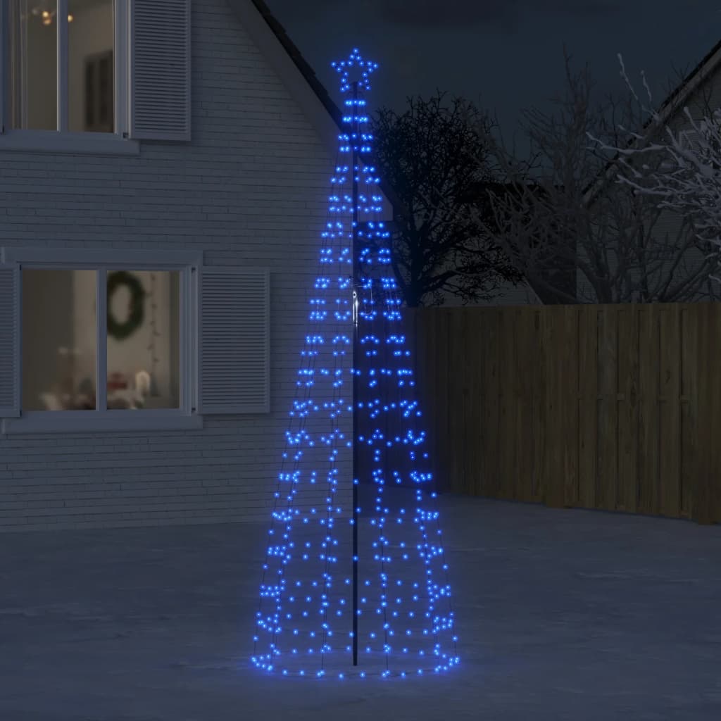 Led-Kerstboom Met Spikes 1534 Leds Blauw