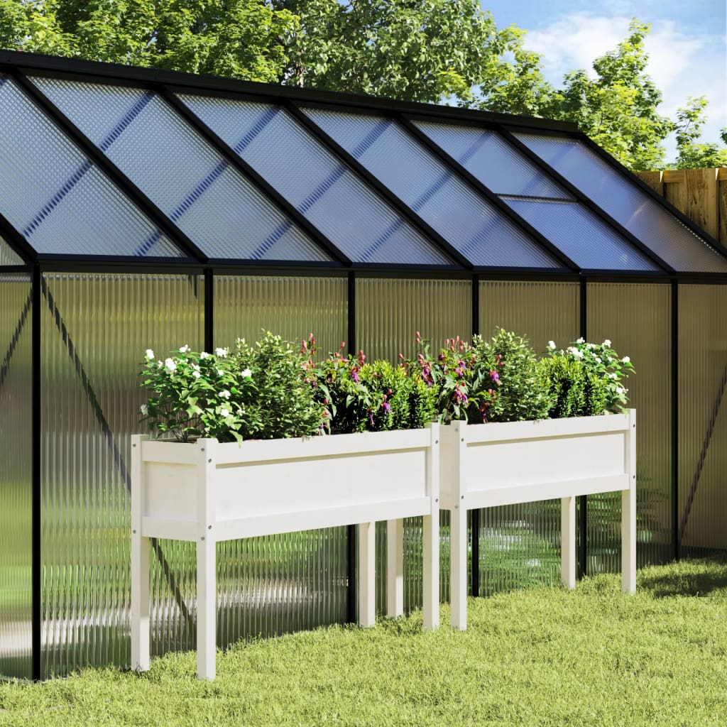 Plantenbakken Met Poten Cm Massief Grenenhout Wasbruin