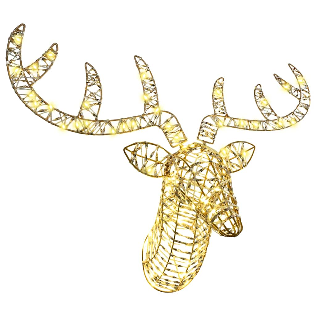 Rendier Trek Slede Met 140 Led Warmwit 60 Cm