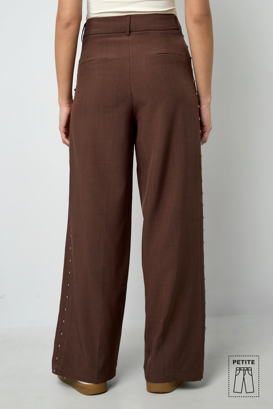 Woven Polyester Fiber Women's Wide Leg Pants Elegant Solid Color Fall/Winter