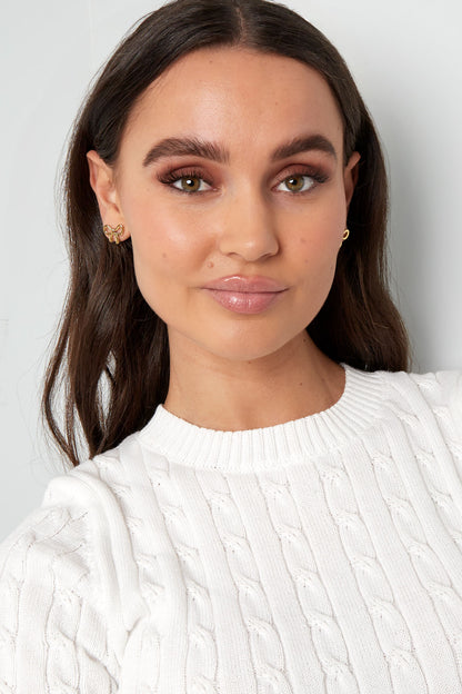 stainless steel bowknot earring