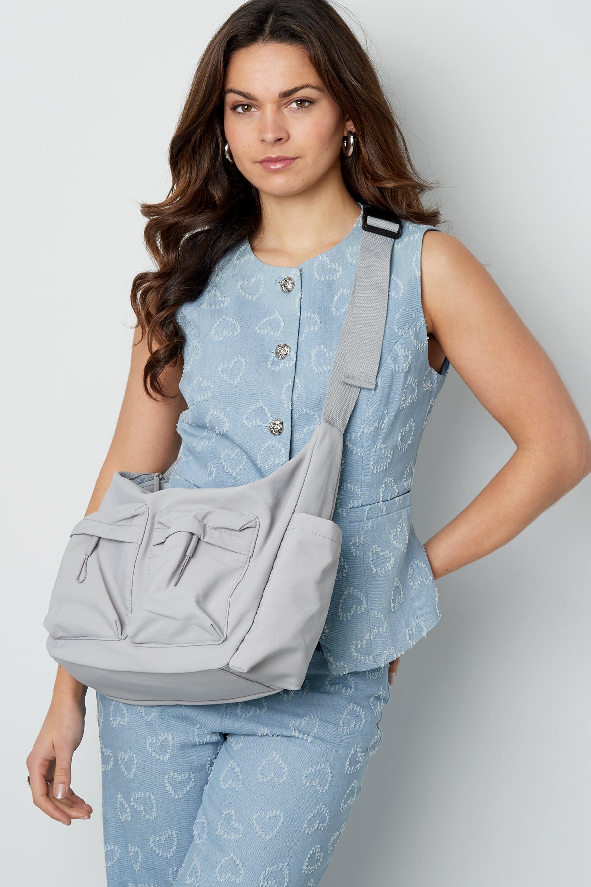 Crossbody bag with compartments