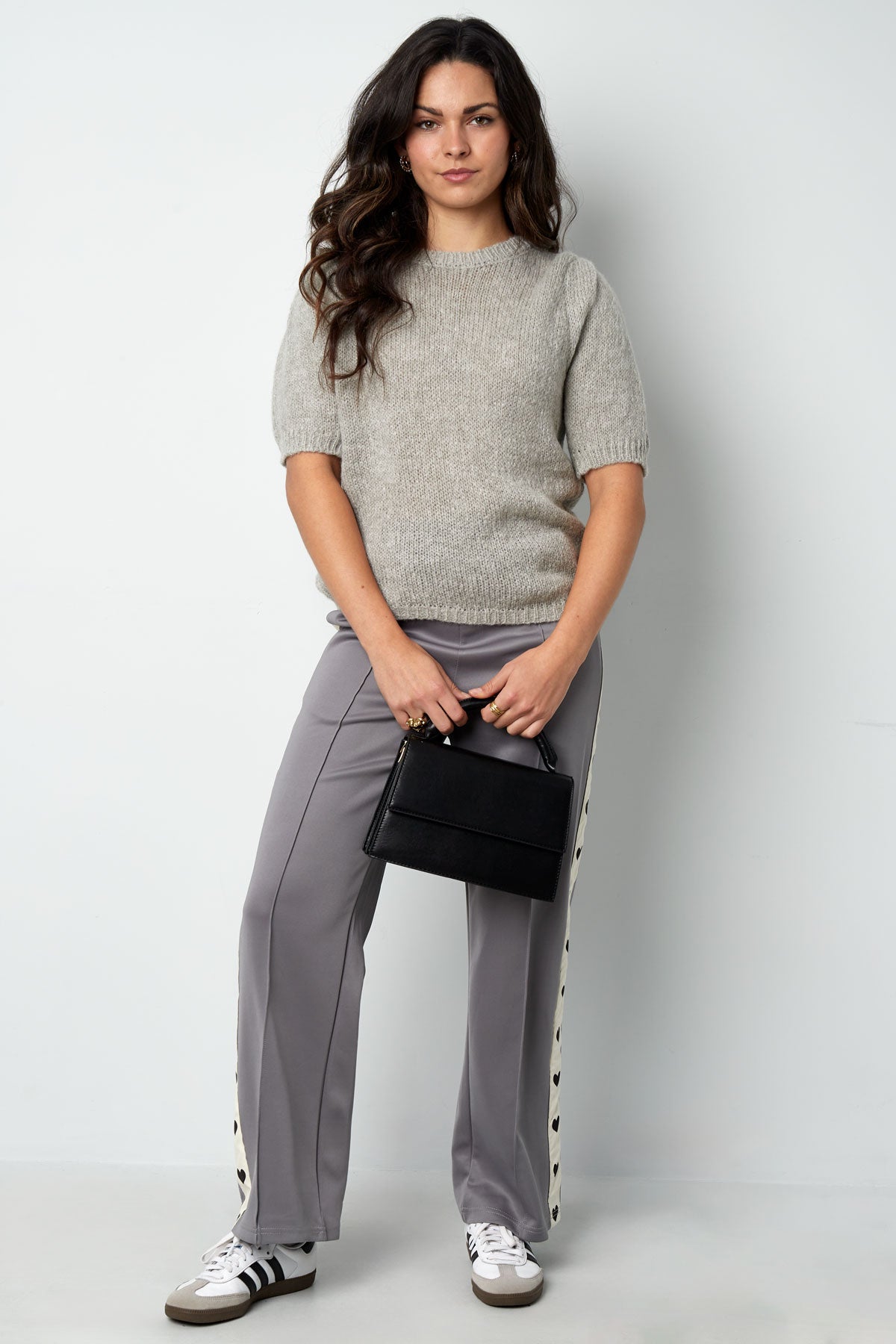 Nylon Women's Short Sleeve Top Knitted Back Tie Design