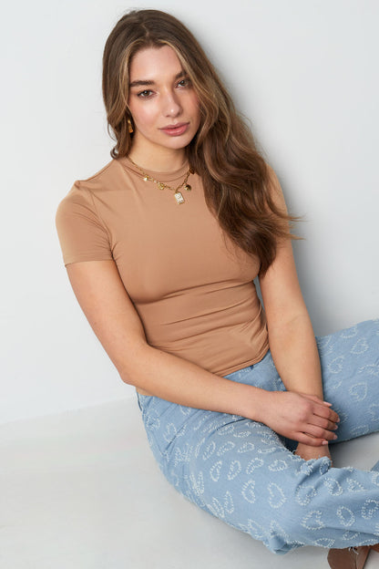 Polyester Women's Short Sleeve Top Fitted Bodycon