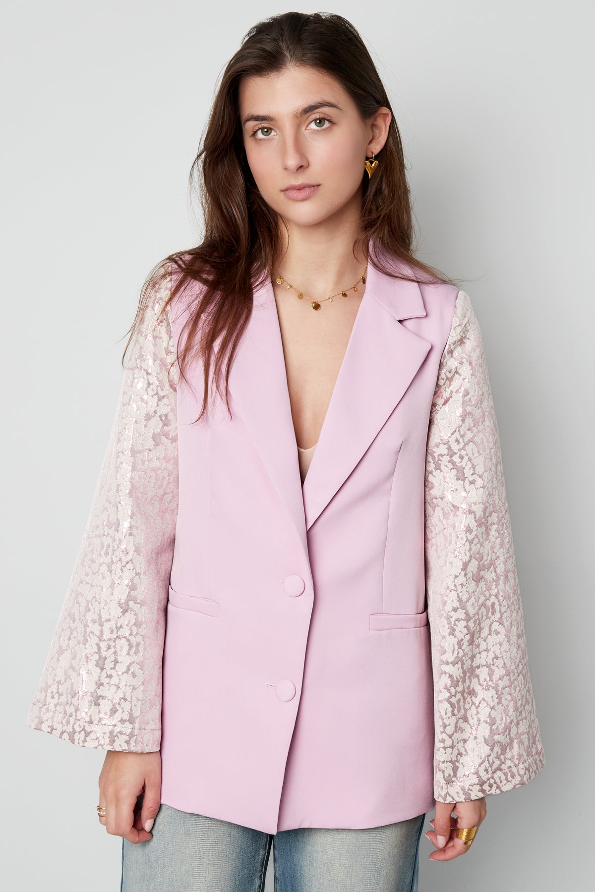 Polyester Women's Suit Set Lace Sleeve Design