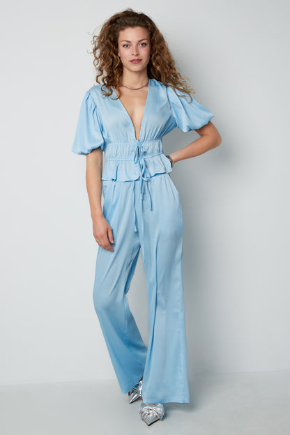 Woven Polyester Women's Straight Pants Casual Solid Color Spring/Summer