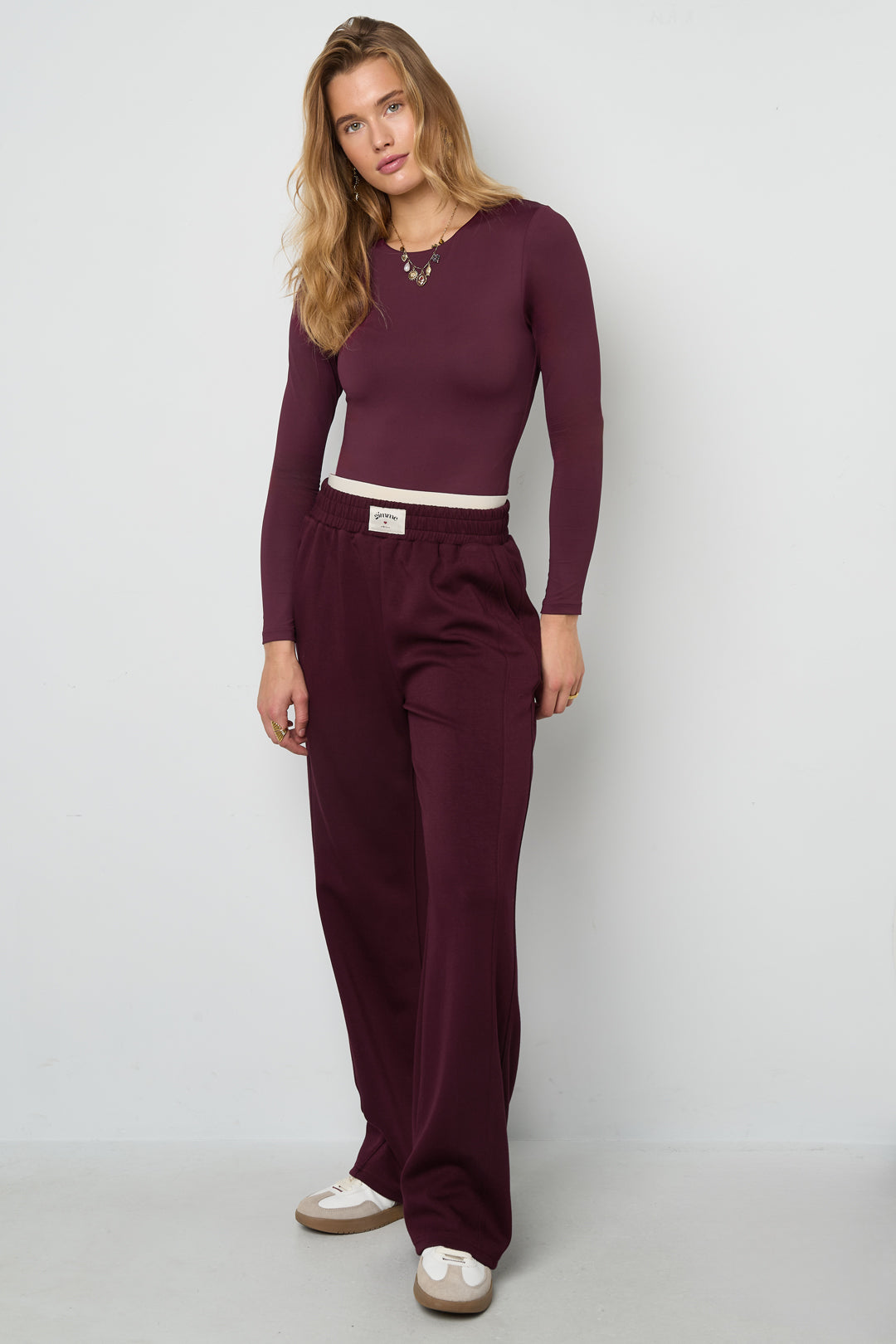 Knitted Nylon Shapewear Bodysuit Basic Solid Color