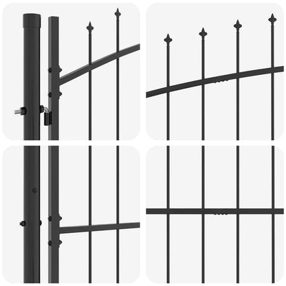 Tuinhek met spits top dubbele swing 125x300 cm