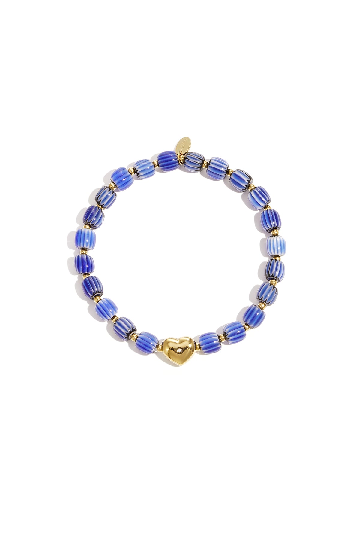 Armband van kralen met hartvormig centerpiece