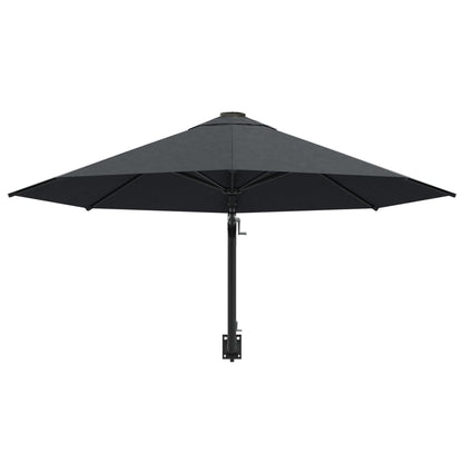 Wandparasol met metalen paal 300 cm antraciet