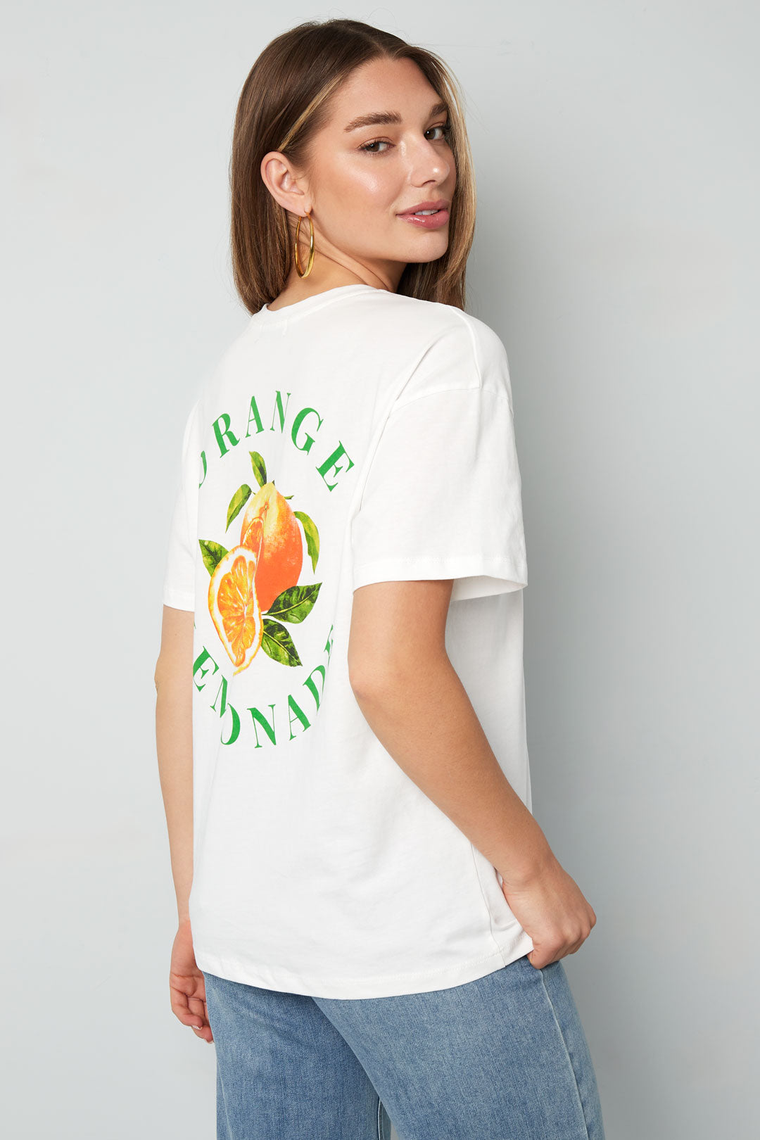 Knitted Women's T-shirt Casual Botanical
