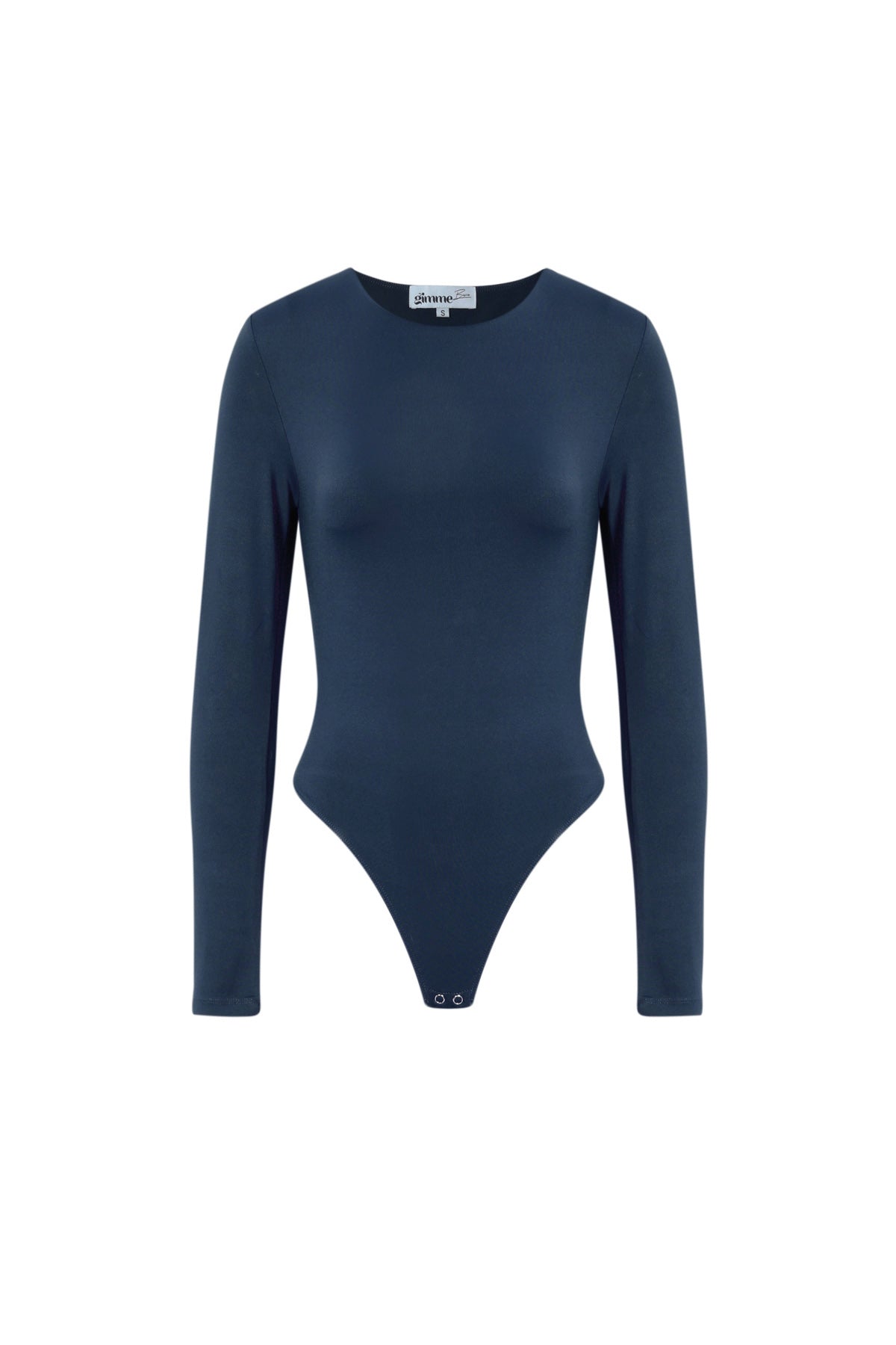 Knitted Nylon Shapewear Bodysuit Basic Solid Color