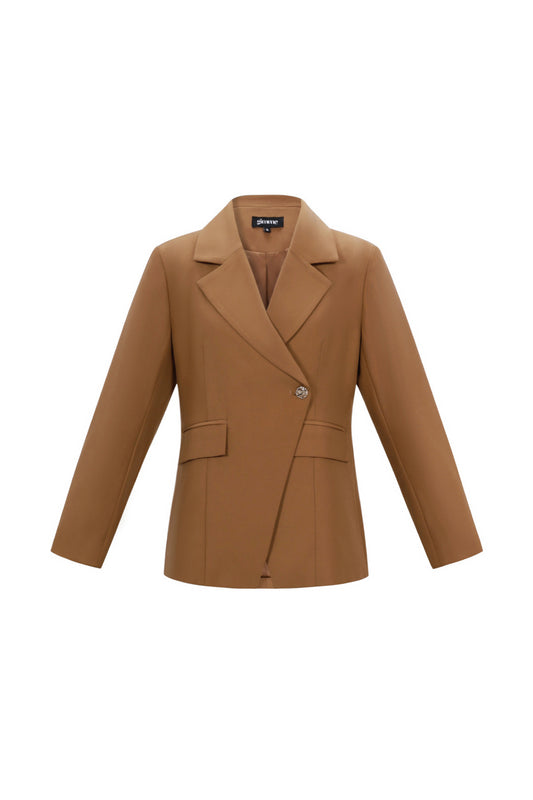 Woven Polyester Fiber Women's Suit Set Elegant Solid Color Fall/Winter