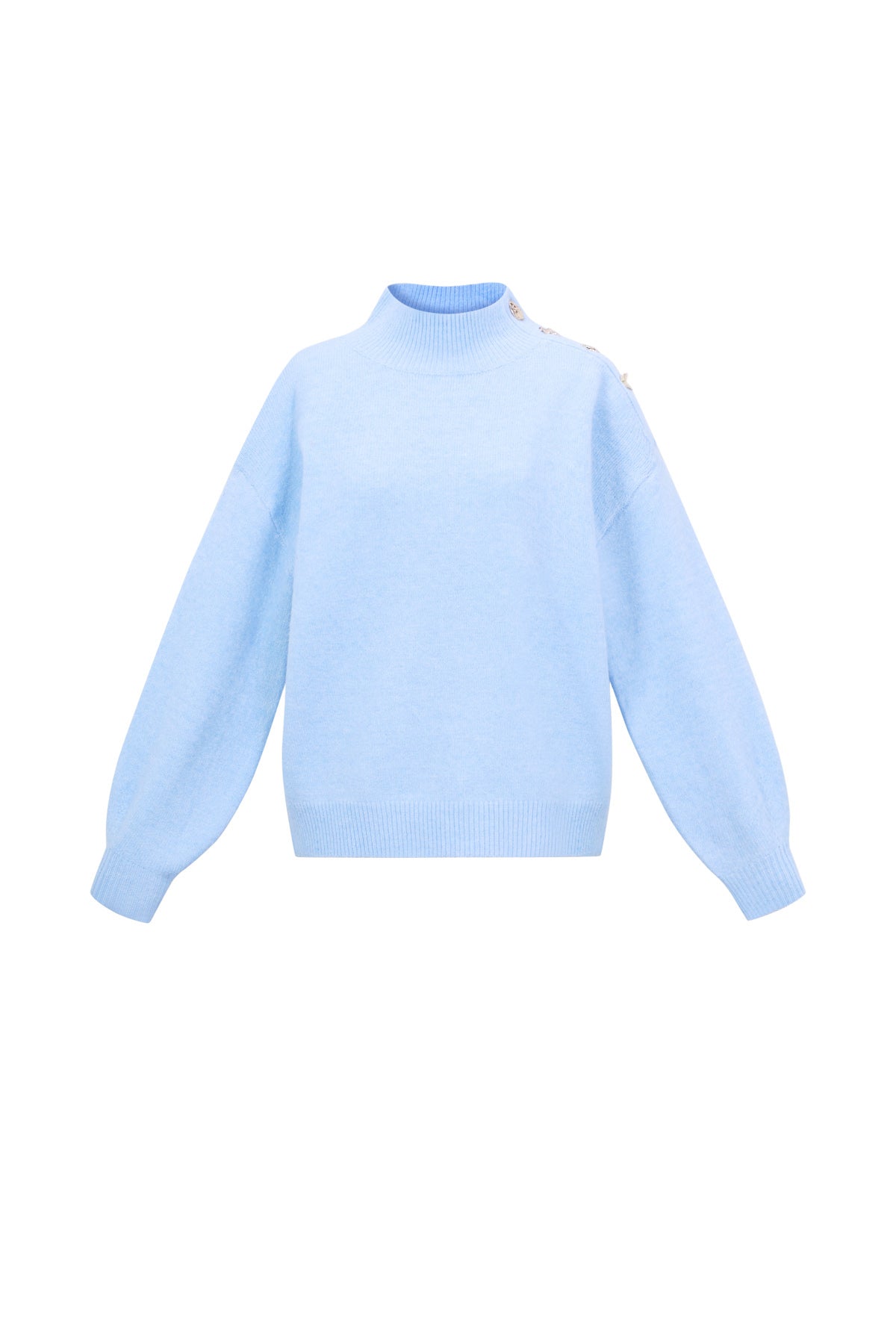 Knitted Polyester Fiber Women's Turtleneck Sweater Casual Solid Color