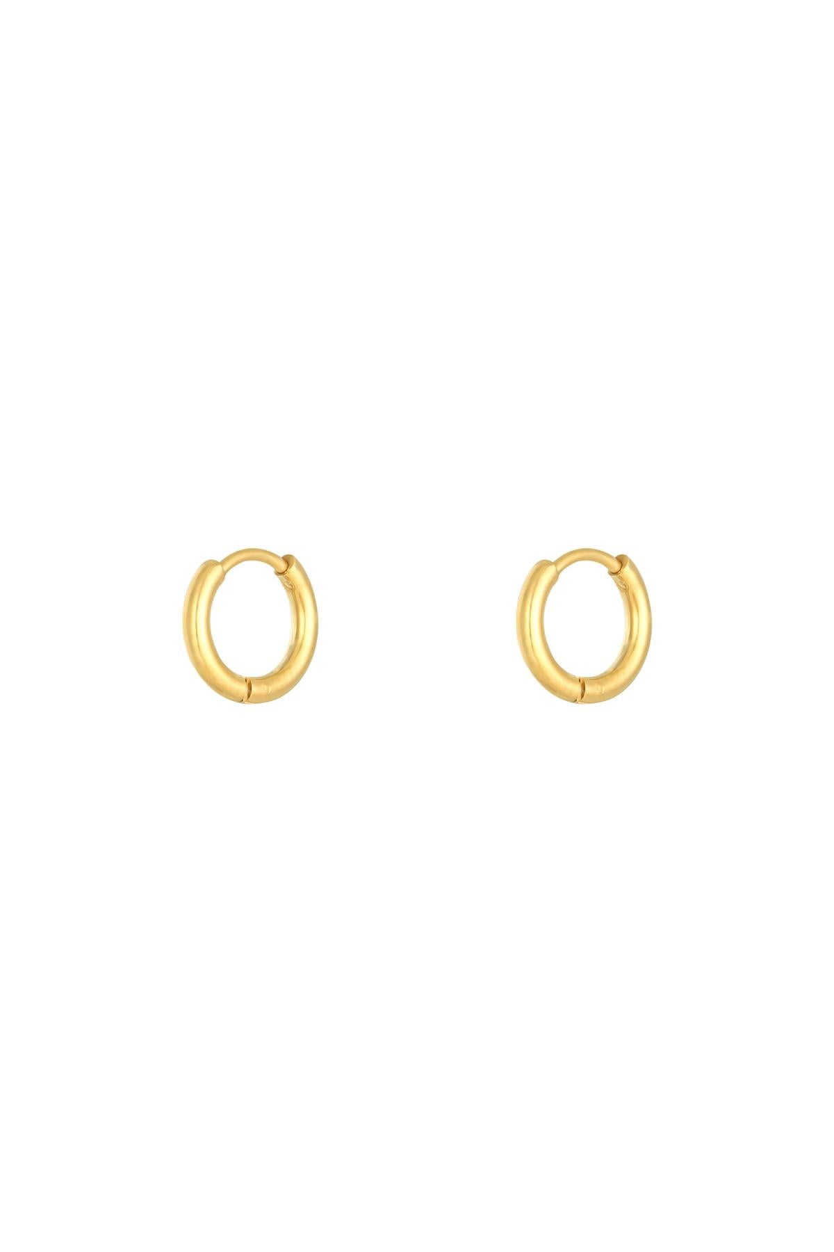 Earrings Little Hoops 1,2cm Gold Color Stainless Steel