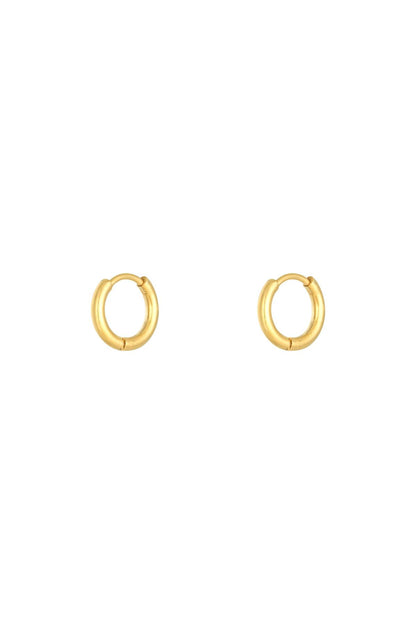 Earrings Little Hoops 1,2cm Gold Color Stainless Steel