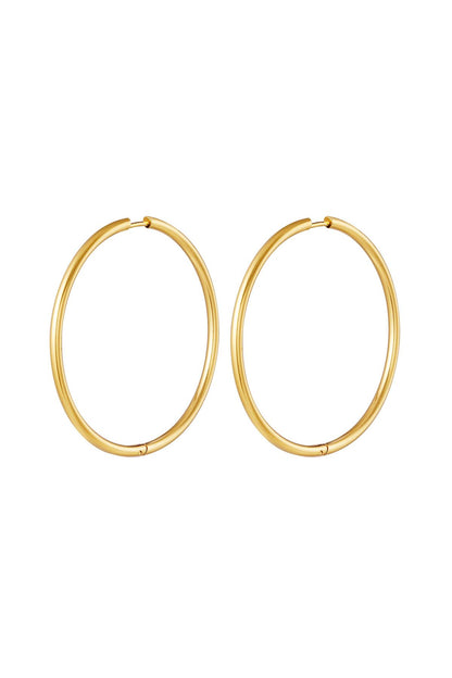 stainless steel earrings hoops large
