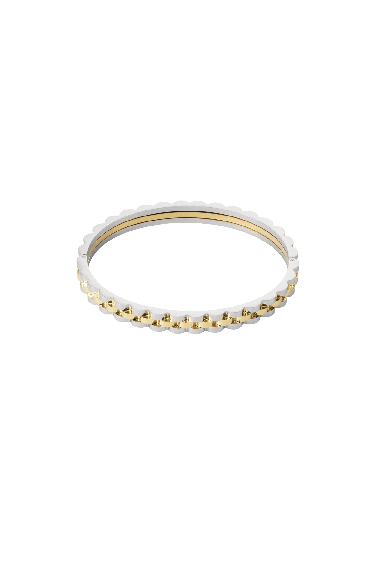 Link bangle bracelet - Silver Color color