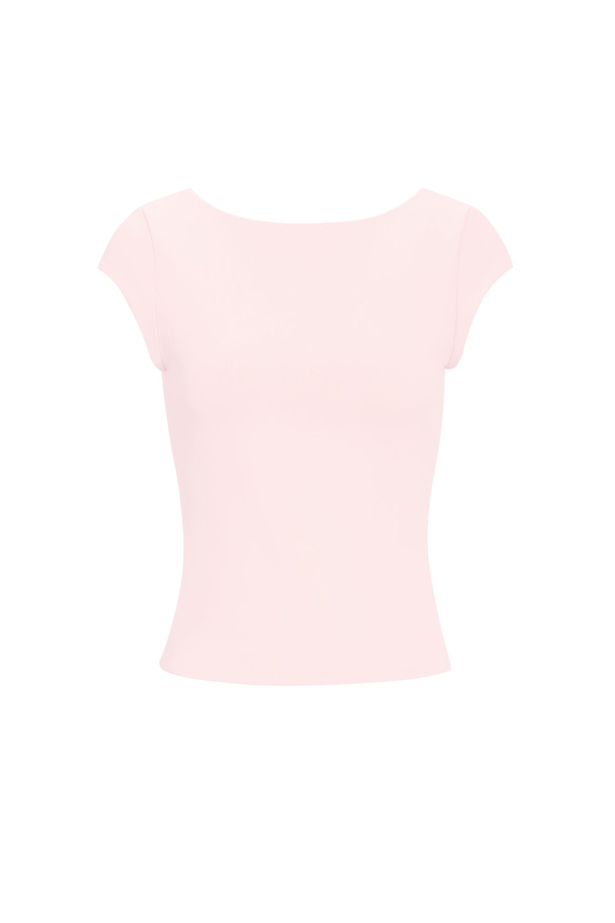 Nylon Knitted Women's T-shirt Basic Solid Color Spring/Summer