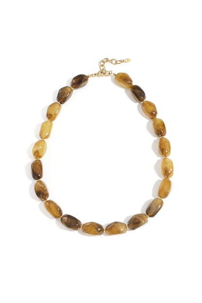 Ketting met organische kralen