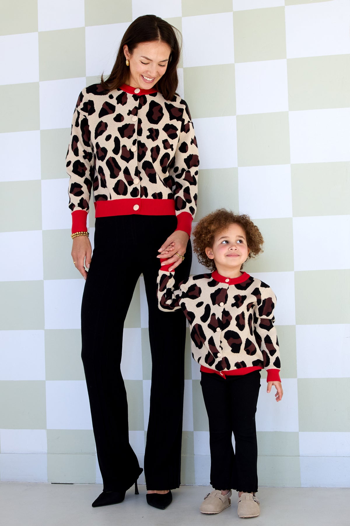 Viscose Knit Cardigan Women's Leopard Print Pattern Stylish