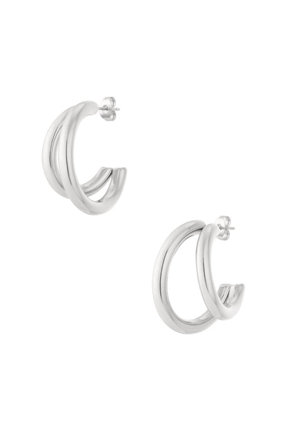 Small double hoop earrings