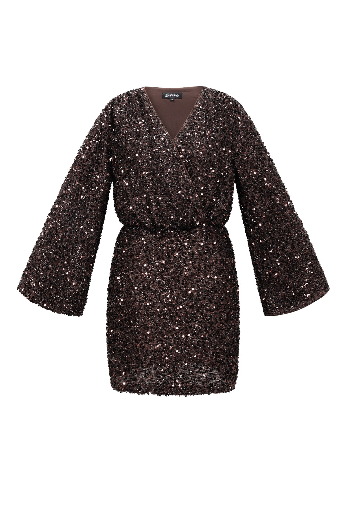 Woven Polyester Fiber Women's Mini Dress Elegant Sequins Fall/Winter