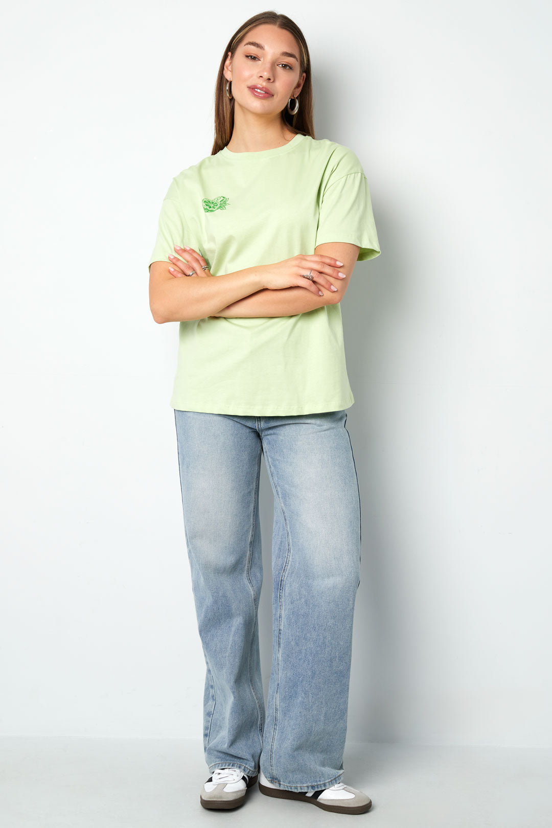 Knitted Women's T-shirt Casual Botanical