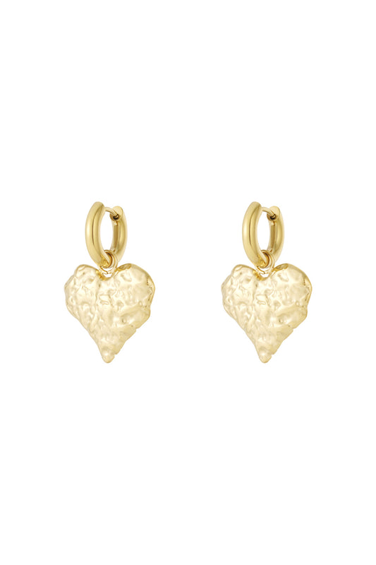 Textured Hearts earrings