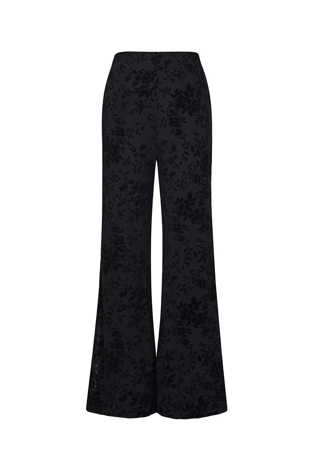 Woven Polyester Fiber Women's Flared Pants Sexy Floral Print 2-piece set