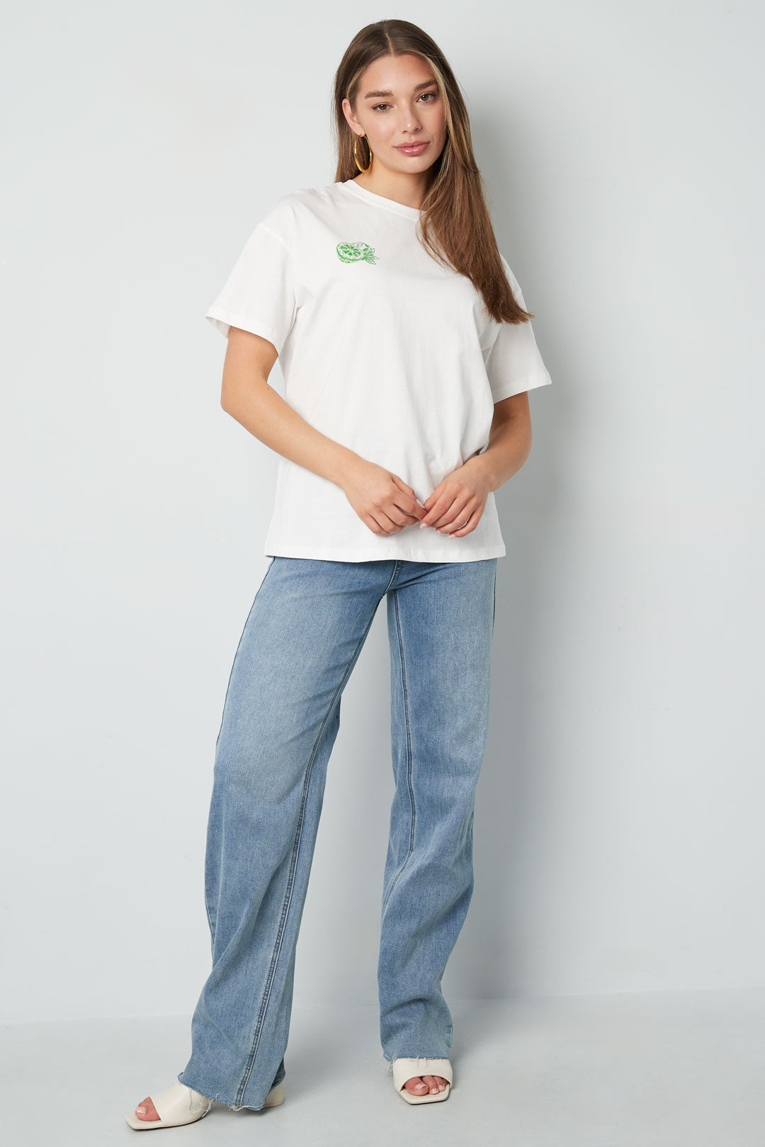 Knitted Women's T-shirt Casual Botanical