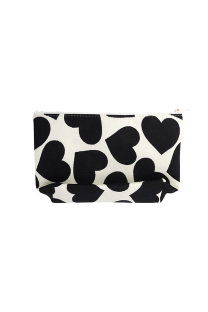 Make-up bag with hearts