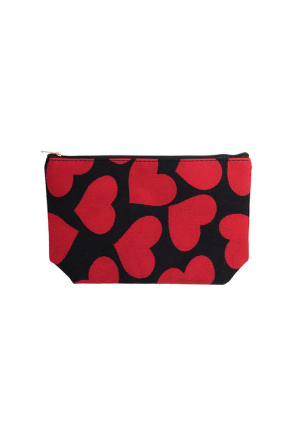 Make-up bag with hearts