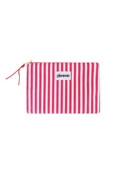 Flat toiletry bag thin stripe