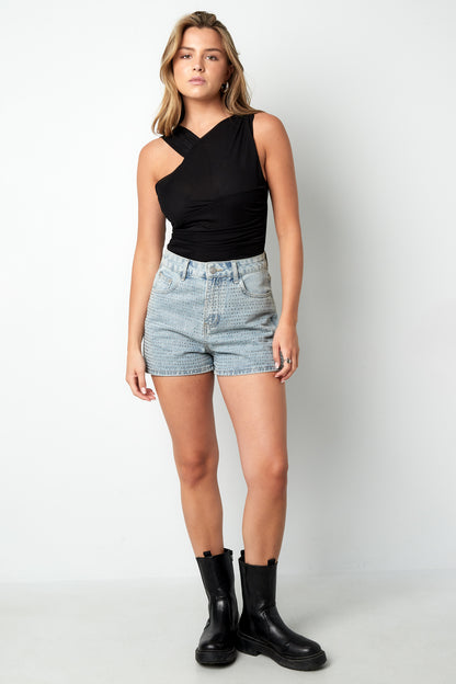 Spandex Shapewear Bodysuit One-Shoulder Design Contouring Fit