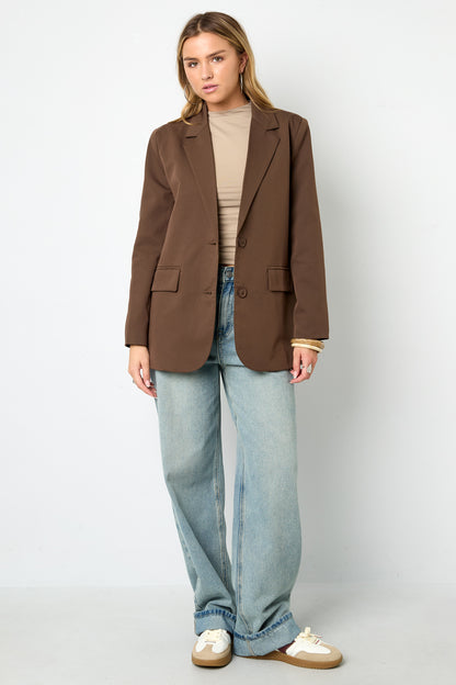 Woven Polyester Fiber Women's Suit Jacket Elegant Letters