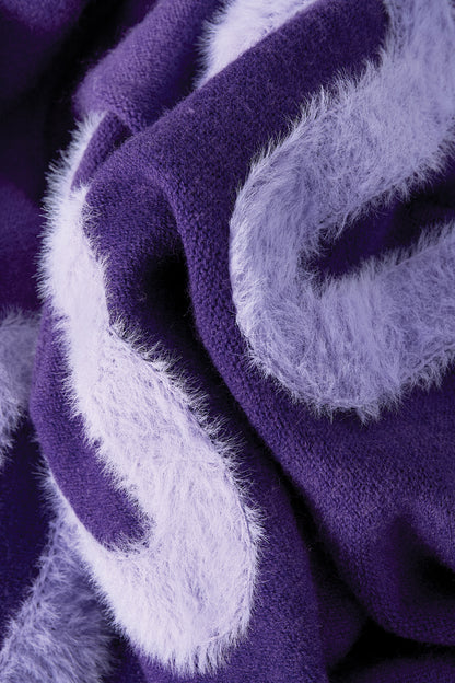 Knitted Polyester Fiber Women's Knit Sweaters Casual Color Clash