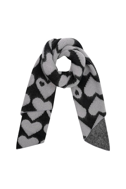 Hearts winter scarf