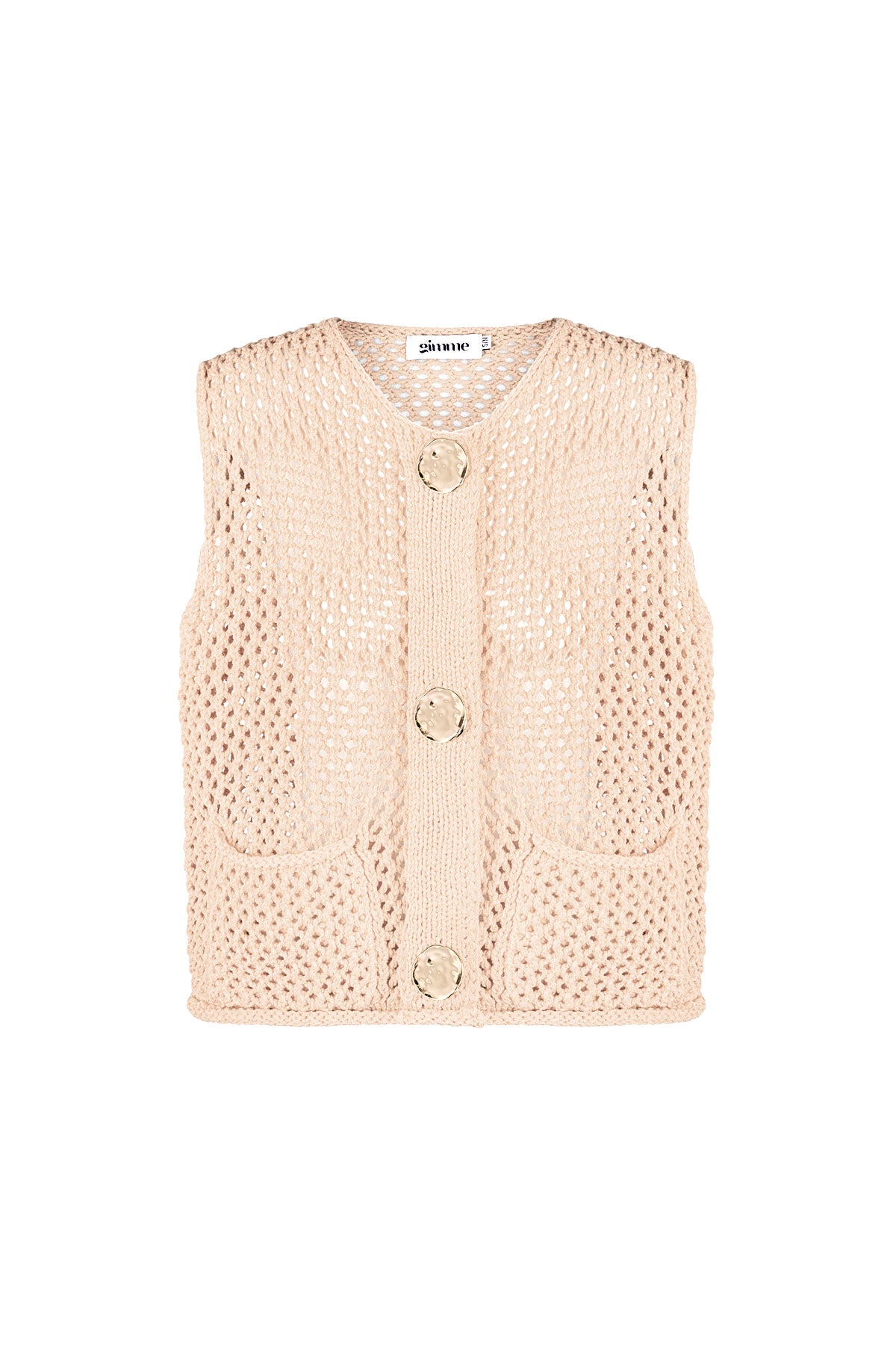 Knitted Polyester Women's Knit Spencer Openwork Design