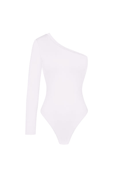 Polyester Women's One-Shoulder Bodysuit Asymmetric Design