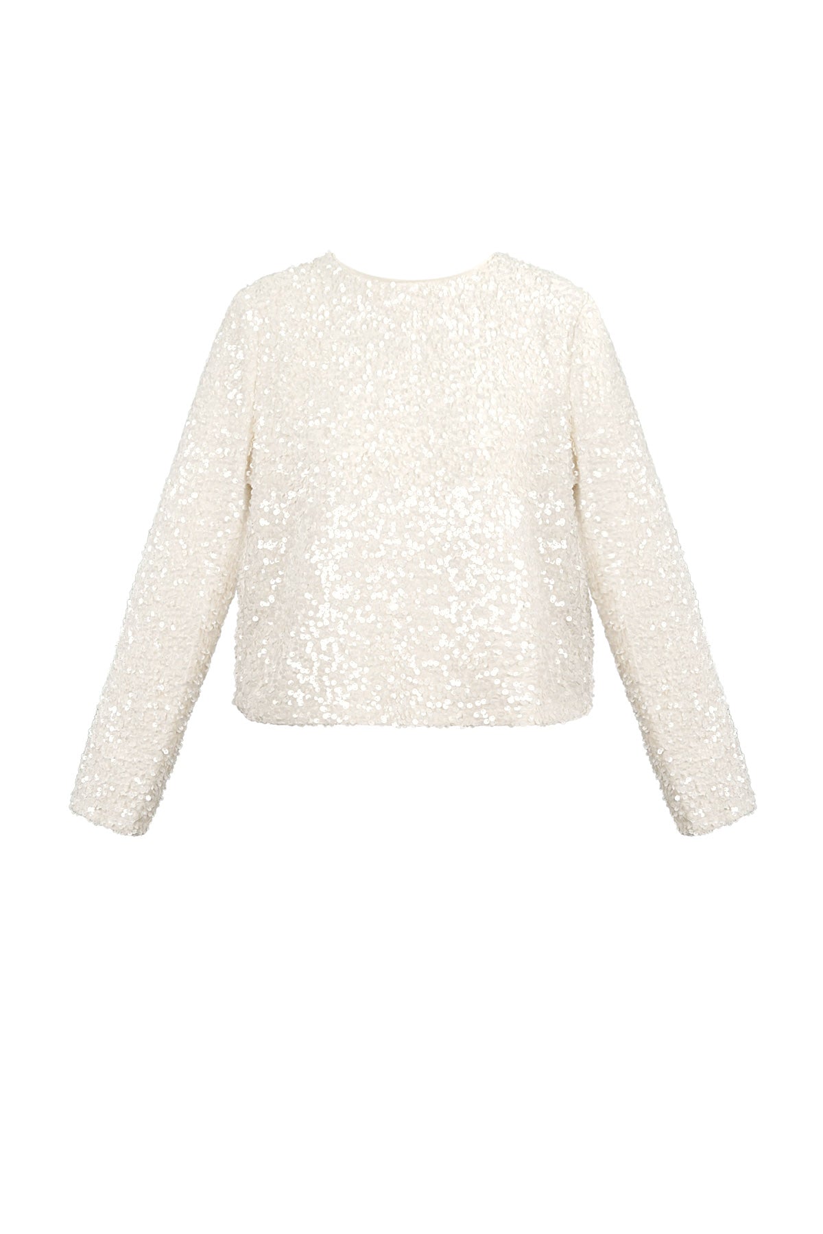 Polyester Long Sleeve Top Cropped Bow Detail