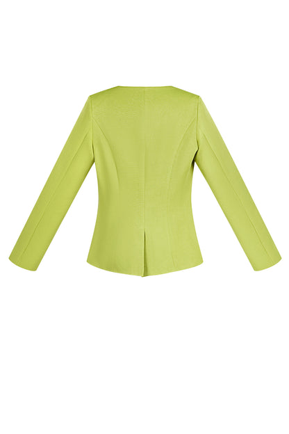 Polyester Women's Suit Jacket Square Neckline Tailored Fit