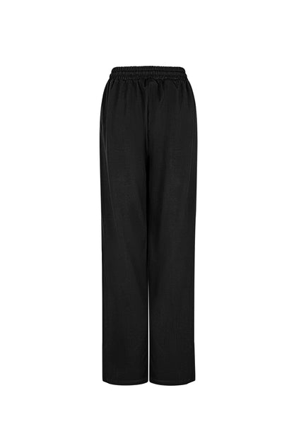 Cotton Women's Wide Leg Pants Comfortable Drawstring Waist