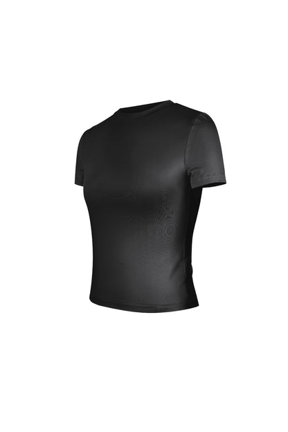 Polyester Women's Short Sleeve Top Fitted Bodycon