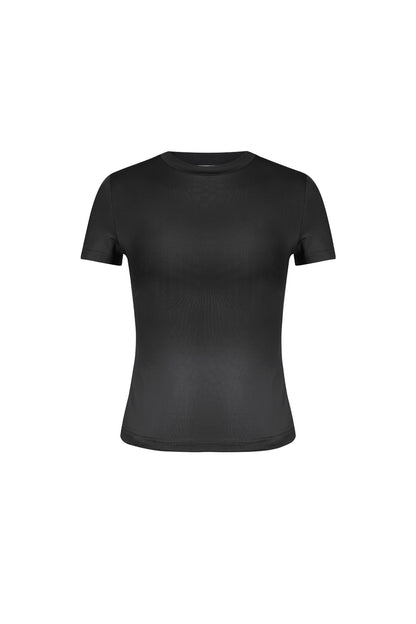 Polyester Women's Short Sleeve Top Fitted Bodycon