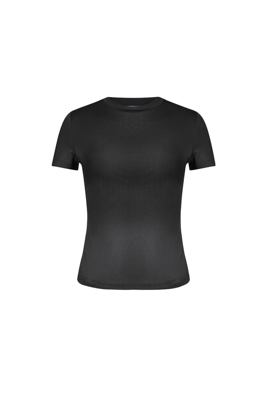 Polyester Women's Short Sleeve Top Fitted Bodycon