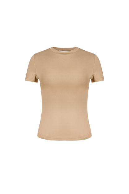 Polyester Women's Short Sleeve Top Fitted Bodycon